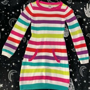 Colorful Striped Knit Dress